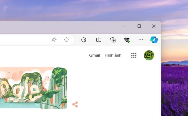 Hiệu ứng Mica trên Microsoft Edge